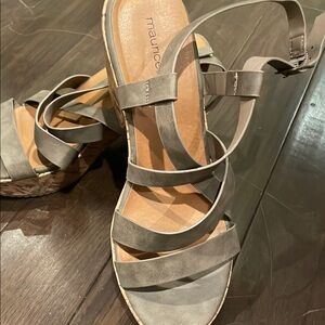 Maurices Gray Sandals with Strappy Design
